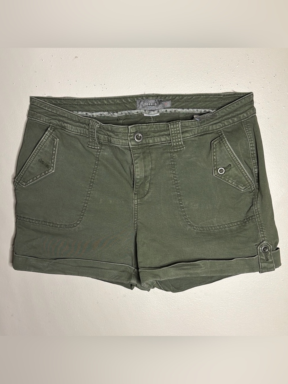 torrid Olive Green Utility Cargo Shorts